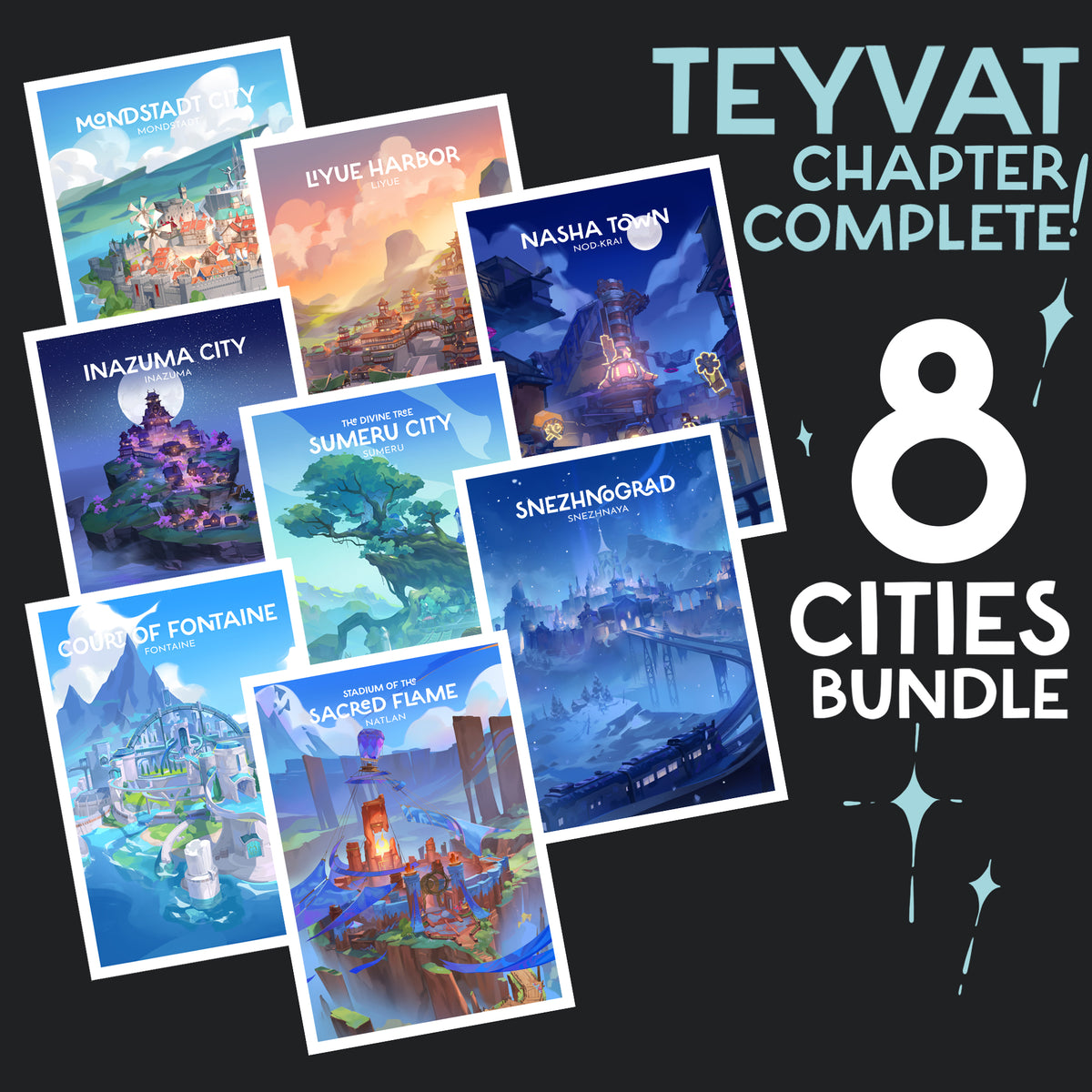 Genshin 8 Cities Bundle